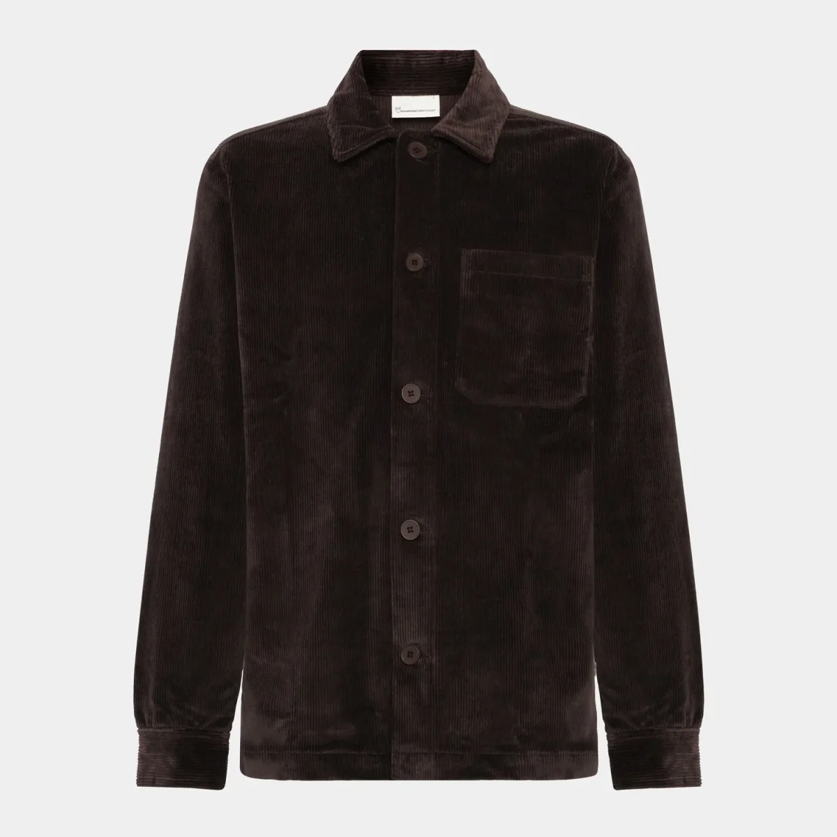 Corduroy Stretched 8-Wales Overshirt Chocolate Torte